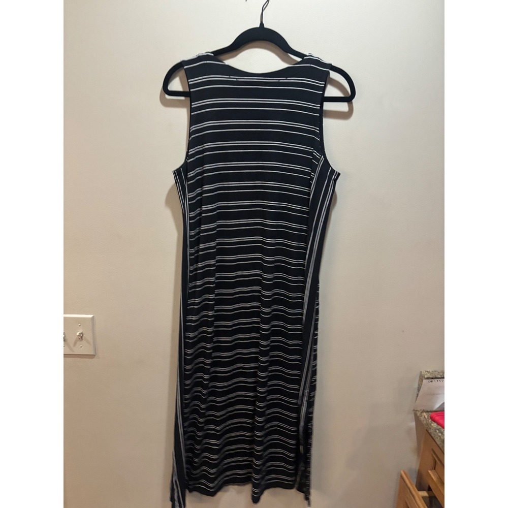 J. Jill Black and White Striped Maxi Dress - Picture 2 of 7